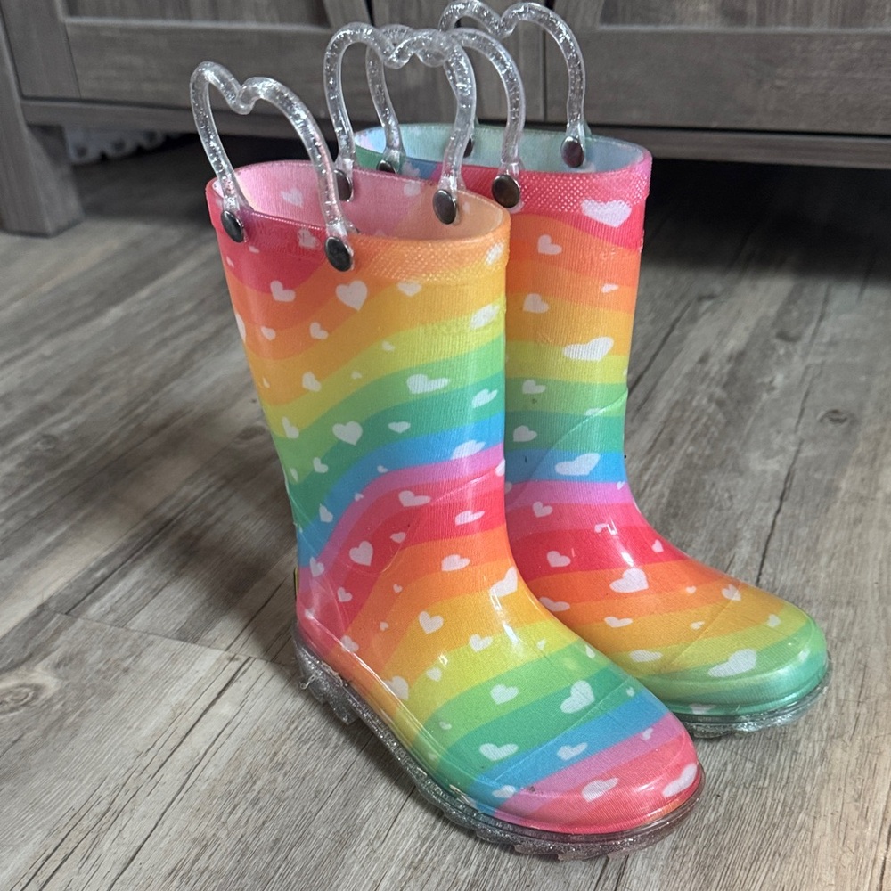 Western Chief Rainbow Heart Kids Rain Boots